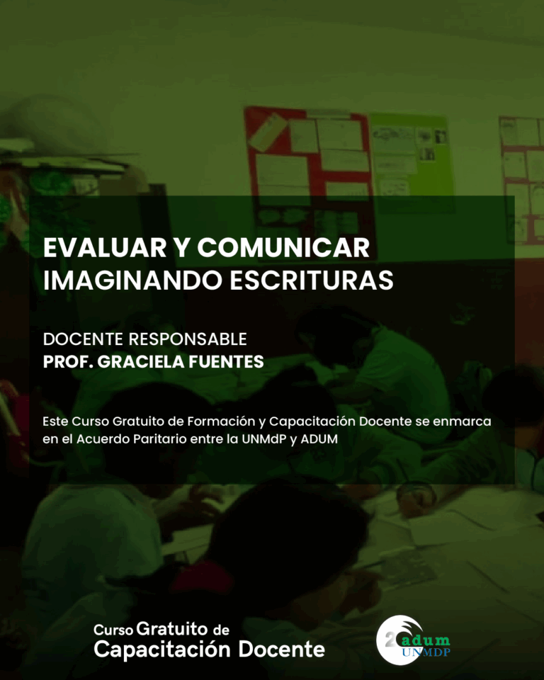 Curso gratuito: “Evaluar y comunicar. Imaginando escrituras”