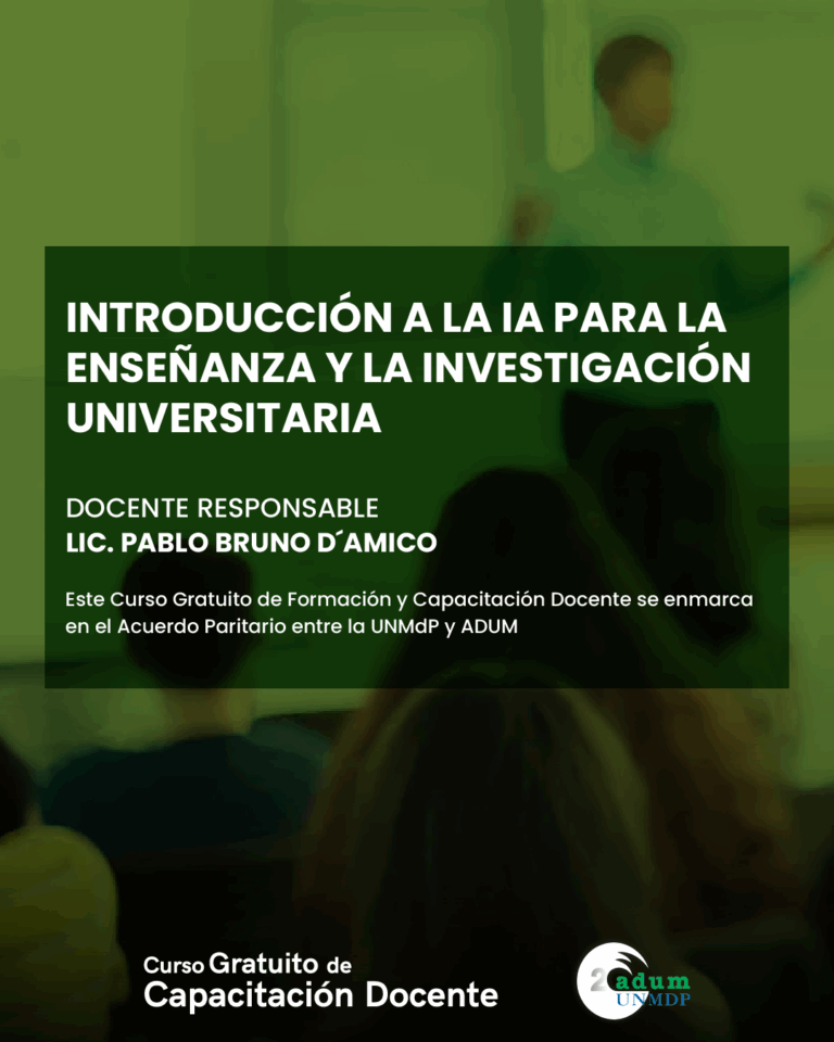 Curso gratuito: “Introducción a la IA para la Enseñanza y la Investigación Universitaria”