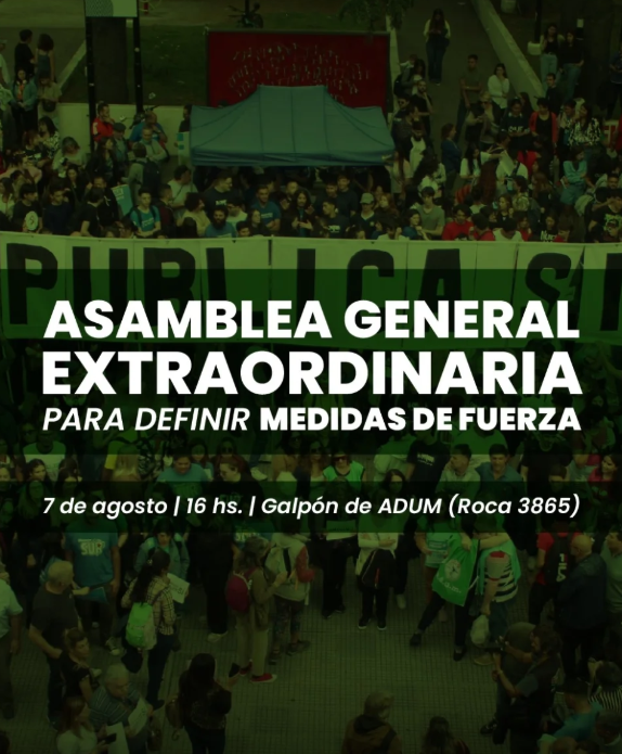 Medidas de Fuerza – Convocatoria a Asamblea General Extraordinaria de ADUM