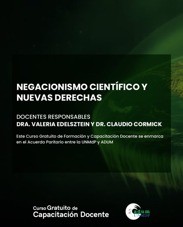 Curso gratuito: “Negacionismo científico y nuevas derechas”