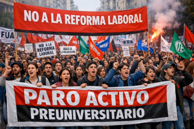 Movilización 27/02 contra la reforma laboral y Paro Activo Preuniversitario 2/03