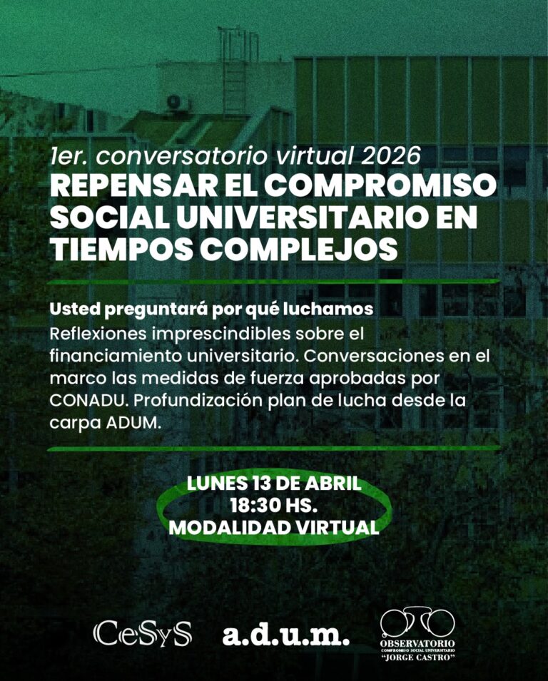 1º Conversatorio Virtual en el marco las medidas de fuerza aprobadas por CONADU
