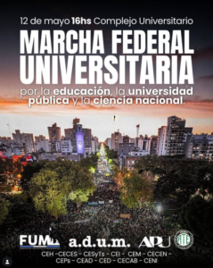 Agenda semanal para convocar a la MARCHA FEDERAL