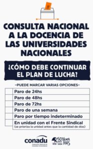Agenda de lucha 22 al 25/09