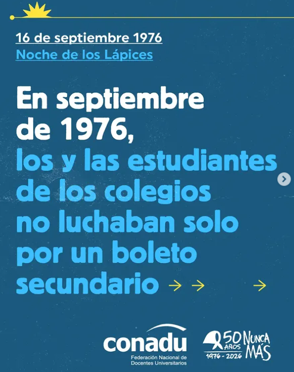 50 años de la Noche de los Lápices