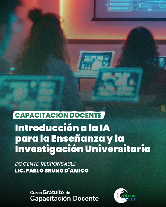 Nuevo curso de adum “Introducción a la IA para la enseñanza y la investigación universitaria”