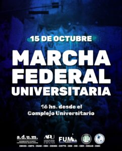 Acciones para convocar a la Marcha Federal Universitaria